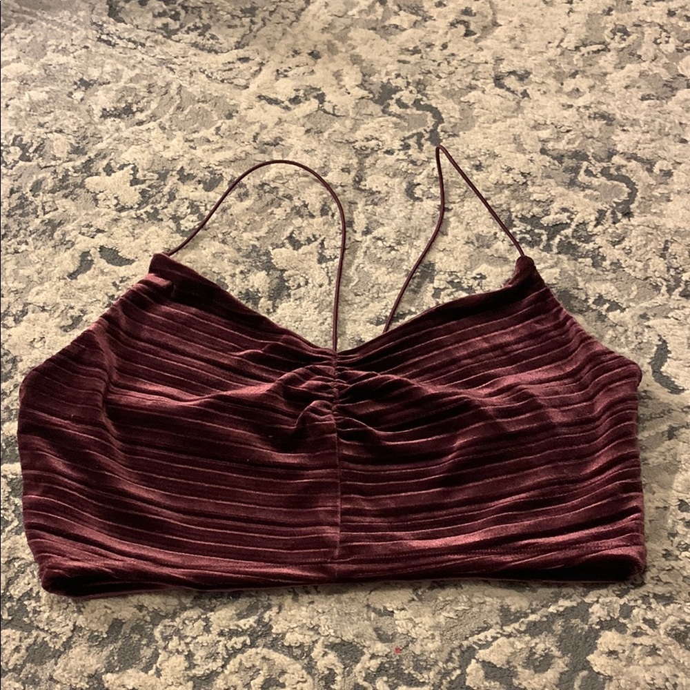 Wild Fable Plum Ruched Bustier Camisole